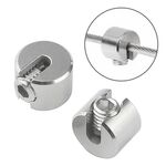 Clip fissa per fune da giardino in acciaio inox 316 M10x6 2 pezzi
