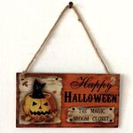2 PCS Halloween Ghost Festival Artigianato in legno Elenco decorazioni regalo Hanging Board (JM00581)