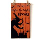 2 pezzi Halloween Ghost Festival Artigianato in legno Elenco decorazione regalo appeso bordo (JM00583)