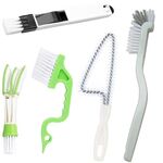 5 pezzi / set spazzola per pulizia scanalature Spazzola per porte e finestre multiuso per uso domestico (bianco)