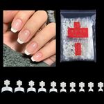 500 pz/borsa Plum Blossom Crescent Art Nail Extension Piastra per unghie