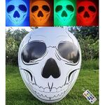 Decorazione gonfiabile del centro commerciale della casa stregata della barra di Halloween, dimensione: teschio luminoso di 55cm