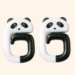 Gancio per borsa da ufficio rimovibile da 2 pezzi da scrivania (Panda)