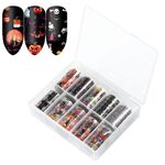 TZ0257 4x100cm Set di adesivi stellati per nail art di Natale di Halloween senza chiodi(04)