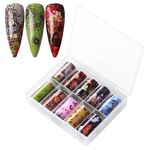 TZ0257 4x100cm Set di adesivi stellati per nail art di Natale di Halloween senza chiodi(07)