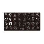Piastra in acciaio stampata per nail art da sogno a farfalla (E084-10)