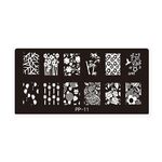 Piastra in acciaio stampata per nail art da sogno a farfalla (E084-11)