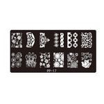 Piastra in acciaio stampata per nail art da sogno a farfalla (E084-17)