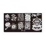 Piastra in acciaio stampata per nail art da sogno a farfalla (E084-20)