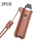 Custodia protettiva anti-goccia per sigaretta elettronica 2 pezzi con cordino per Uwell Caliburn (marrone)