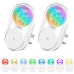2 PCS Smart LED Light Control Night Light RGB Luce colorata per atmosfera con luce per dormire (spina UK)