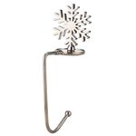 2 PCS D1013 Gancio decorativo natalizio Gancio di Natale del fumetto, spec: fiocco di neve d'argento