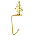 2 pezzi D1013 Gancio decorativo natalizio Gancio natalizio per cartoni animati, specifica: albero d'oro