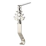 Gancio decorativo in ferro battuto per cartoni animati di Natale D990 da 2 pezzi (albero d'argento)