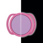 Custodia in silicone anti-smarrimento da 2 pezzi per AirTag, dimensioni: 30 mm (rosa luminoso + viola)