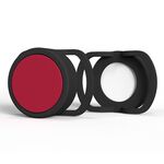 Custodia in silicone per tracker anti-perso da 2 pezzi per AirTag, dimensioni: 35 mm (nero + rosso)