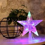 Luci a stella luminose a LED con luce superiore per albero di Natale, dimensioni: modello a batteria piccola (colorato)