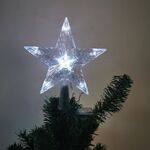 Luci a stella luminose a LED con luce superiore per albero di Natale, dimensioni: modello a batteria grande (bianco)