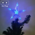 Luci a stella luminose a LED con luce superiore per albero di Natale, dimensioni: piccola spina europea (blu)