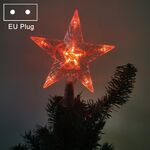 Luci a stella luminose a LED con luce superiore per albero di Natale, dimensioni: spina europea grande (rossa)