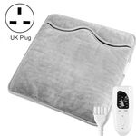 Scaldapiedi elettrico da 60 W per donna, uomo, coperta riscaldante, spina britannica, 240 V (grigio argento)
