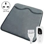 Scaldapiedi elettrico da 60 W per donna, uomo, coperta riscaldante, spina britannica 240 V (grigio scuro)