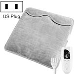 Scaldapiedi elettrico da 60 W per donna, uomo, coperta riscaldante, spina americana, 120 V (grigio argento)