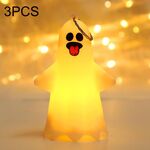 3PCS Decorazione di Halloween Luce notturna portatile per bambini con zucca fantasma (tipo A)