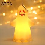 3PCS Decorazione di Halloween Luce notturna portatile per zucca fantasma (tipo B)