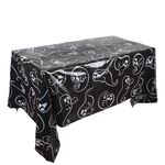 3PCS Natale Halloween Party Decorazione Evento Tovaglia (Black Ghost)