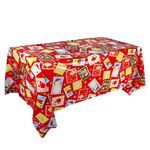 3PCS Natale Halloween Party Decorazione Evento Tovaglia (Pupazzo di neve rosso)
