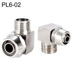 PL6-02 Connettore femmina con bloccaggio rapido trachea in rame nichelato LAIZE