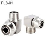 PL8-01 Connettore femmina con bloccaggio rapido trachea in rame nichelato LAIZE