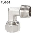 FL6-01 Connettore femmina con bloccaggio a gomito a torsione e raccordo rapido per trachea in rame nichelato LAIZE