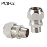 PC8-02 Connettore a raccordo rapido pneumatico dritto con riduttore in rame nichelato LAIZE