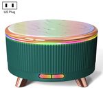 Diffusore di aromaterapia ad ultrasuoni Umidificatore Diffusore di oli essenziali Spina americana (verde scuro)