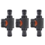 3PCS Doppio capezzolo Wrap con interruttore Double Pass Standard Collegamento diretto con valvola Connessione rapida (nero)