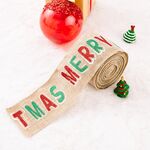 2 pezzi 5 m x 6 cm nastro natalizio imitazione canapa regalo decorazione nastro (alfabeto B)