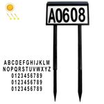 Luce solare per porta con controllo della luce a LED impermeabile, stile: 26 lettere + 3 set di numeri