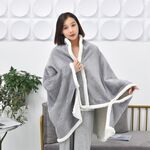100x150 cm flanella ispessita coperta scialle goffrata ufficio aria condizionata coperta (grigio chiaro)