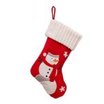 Sacchetti regalo decorativi con ricamo di Natale Sacchetti di caramelle Calzini decorativi da mensola dell'albero di Natale (pupazzo di neve)
