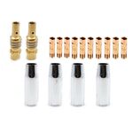 16 pezzi / set Kit ugelli Vover con punta dell'ago per saldatura Ugello conduttivo per saldatura schermato a gas