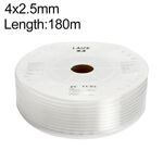 Tubo in PU flessibile per aria compressa per compressore pneumatico LAIZE, specifica: 4x2,5 mm, 180 m (trasparente)