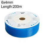 Tubo in PU flessibile per aria compressa per compressore pneumatico LAIZE, specifica: 6x4 mm, 200 m (blu)