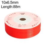 Tubo in PU flessibile per aria compressa per compressore pneumatico LAIZE, specifica: 10x6,5 mm, 88 m (rosso)