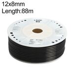 Tubo in PU flessibile per aria compressa per compressore pneumatico LAIZE, specifica: 12x8 mm, 88 m (nero)