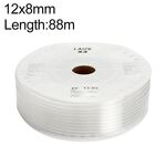 Tubo in PU flessibile per aria compressa per compressore pneumatico LAIZE, specifica: 12x8 mm, 88 m (trasparente)