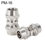 PM-16 LAIZE Raccordo rapido pneumatico dritto in rame nichelato