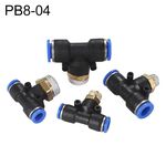 PB8-04 LAIZE Connettore rapido pneumatico a T in plastica tipo T con filettatura maschio