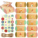 2 set 24 pezzi / set scatole di caramelle natalizie (corda di canapa)